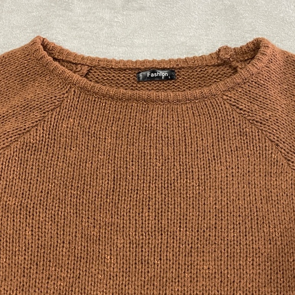 Brown Knit Sweater Size Large - Picture 2 of 11